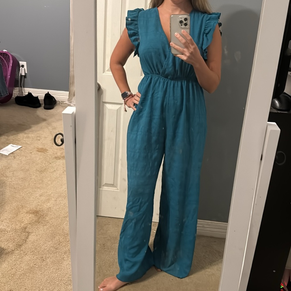 Green jumpsuit